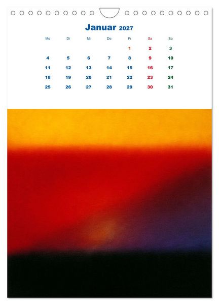 Produktbild: Minimal Art - Die Kunst des Weglassens + Farbfl&auml;chenmalerei - Reduktion als Ausdruck (Wandkalender 2027 DIN A4 hoch), CALVENDO Monatskalender