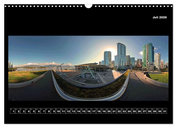 Produktbild: Vancouver / Kanada in faszinierender 360&deg; Panorama-Photographie (Wandkalender 2026 DIN A3 quer), CALVENDO Monatskalender