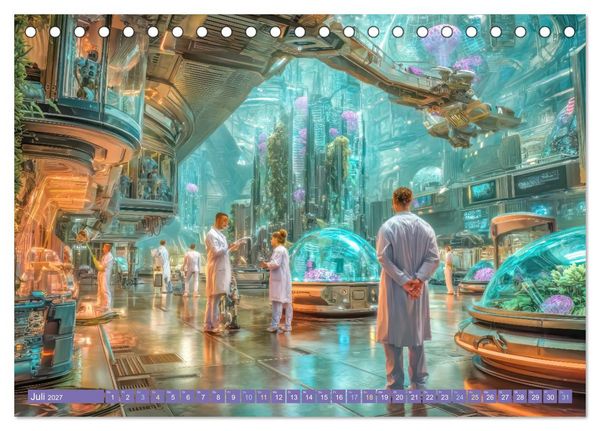Produktbild: Tauche ein in die Zukunft - Science Fiction Unterwasserwelten (Tischkalender 2027 DIN A5 quer), CALVENDO Monatskalender