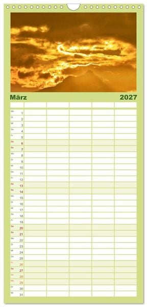 Produktbild: Familienplaner 2027 - Allg&auml;uer Alpen 2027 mit 5 Spalten (Wandkalender, 21 x 45 cm) CALVENDO