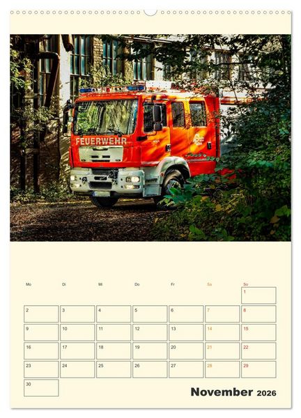 Produktbild: Feuerwehr - der Kalender (Wandkalender 2026 DIN A2 hoch), CALVENDO Monatskalender