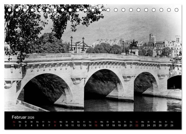 Produktbild: Streifzug durch Paris (Tischkalender 2026 DIN A5 quer), CALVENDO Monatskalender