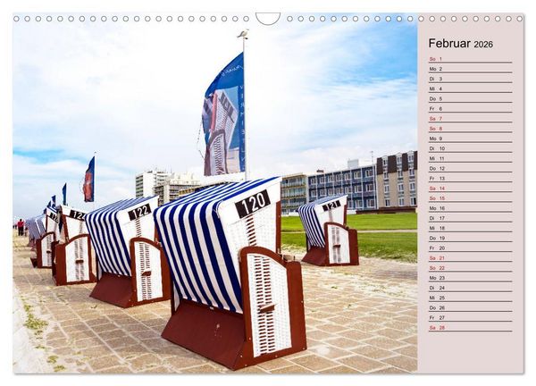 Produktbild: NORDERNEY Geburtstagskalender mit Planerfunktion (Wandkalender 2026 DIN A3 quer), CALVENDO Monatskalender