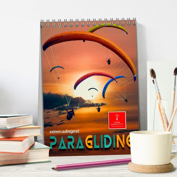 Produktbild: Paragliding - extrem aufregend (Tischkalender 2026 DIN A5 hoch), CALVENDO Monatskalender