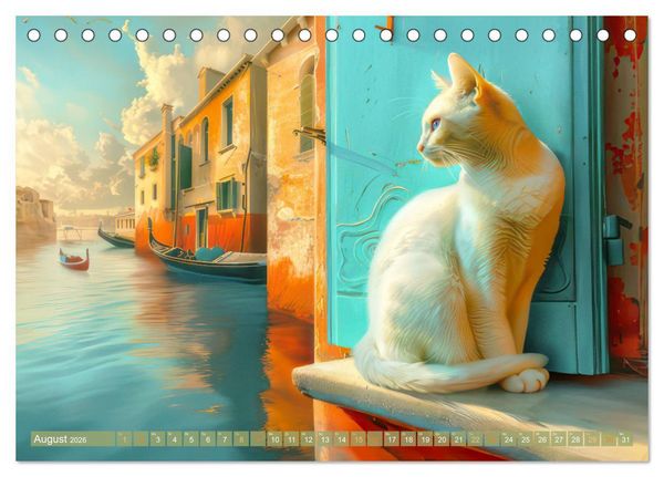 Produktbild: Wundervoll surreale venezianische Szenerien (Tischkalender 2026 DIN A5 quer), CALVENDO Monatskalender