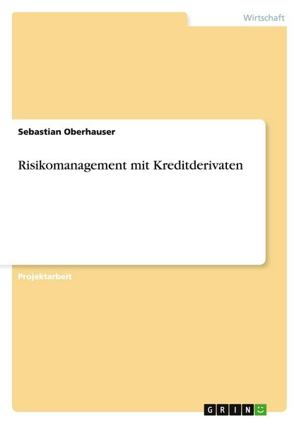 Produktbild: Risikomanagement mit Kreditderivaten