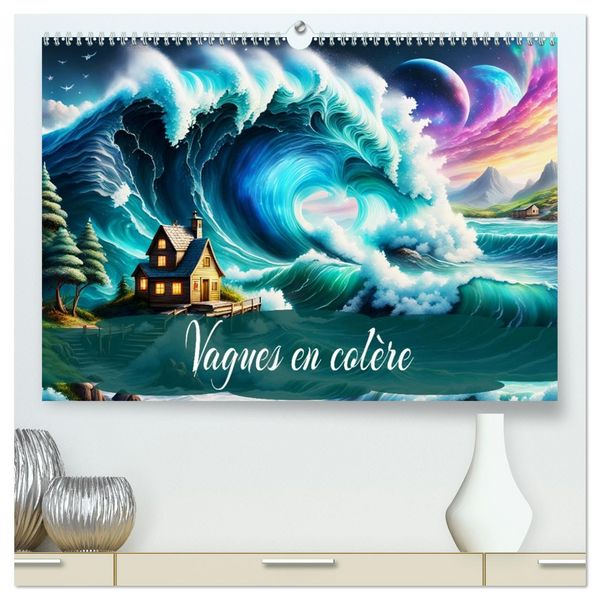 Produktbild: Vagues en col&egrave;re (Calendrier mural 2026 DIN A2 vertical) calendrier de bureau