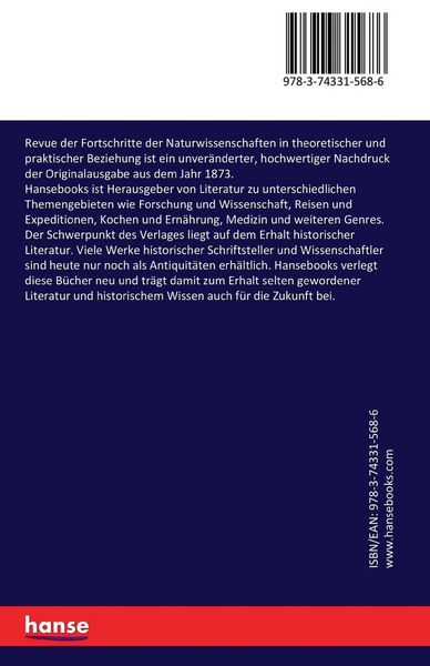 Produktbild: Revue der Fortschritte der Naturwissenschaften in theoretischer und praktischer Beziehung