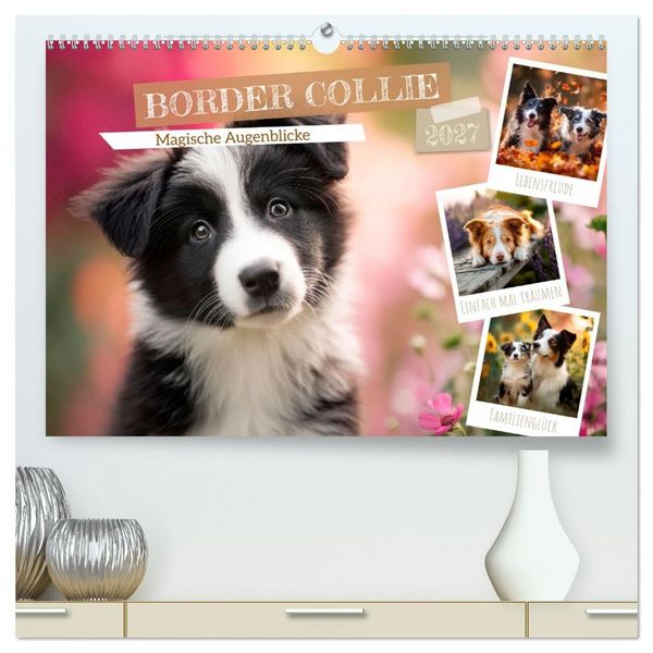 Produktbild: Border Collie - Magische Augenblicke (hochwertiger Premium Wandkalender 2027 DIN A2 quer), Kunstdruck in Hochglanz