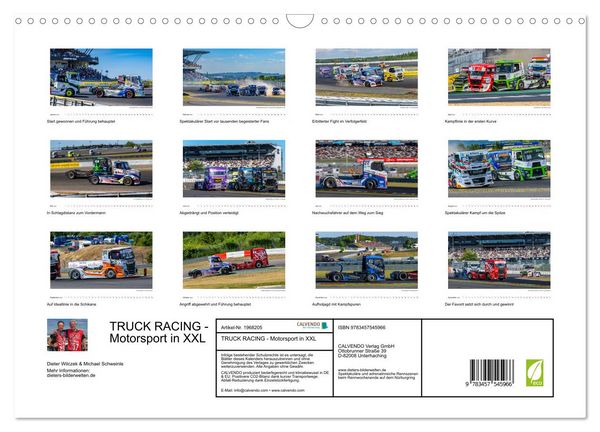 Produktbild: TRUCK RACING - Motorsport in XXL (Wandkalender 2026 DIN A3 quer), CALVENDO Monatskalender