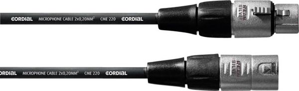 Cordial CFM1FM XLR Verbindungskabel [1x XLR-Buchse - 1x XLR-Stecker] 1.00m Schwarz