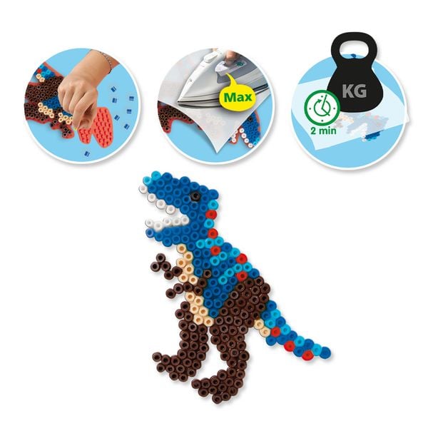 Produktbild: SES&reg; B&uuml;gelperlenset BEEDZ, Dinosaurier 1200 Perlen