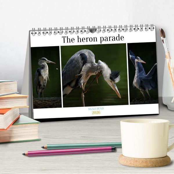 Produktbild: The heron parade (Desk Calendar 2026 DIN A5 landscape), CALVENDO 12 Month DeskCalendar