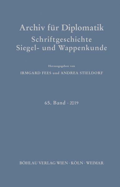 Produktbild: Archiv f&uuml;r Diplomatik, Schriftgeschichte, Siegel- und Wappenkunde