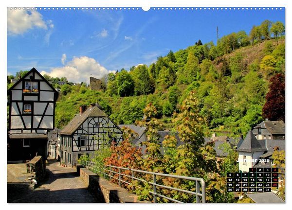 Produktbild: Eine Perle in der Eifel - Monschau (hochwertiger Premium Wandkalender 2026 DIN A2 quer), Kunstdruck in Hochglanz