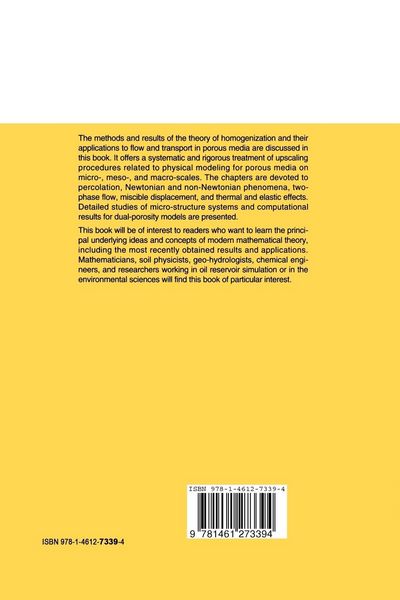 Produktbild: Homogenization and Porous Media