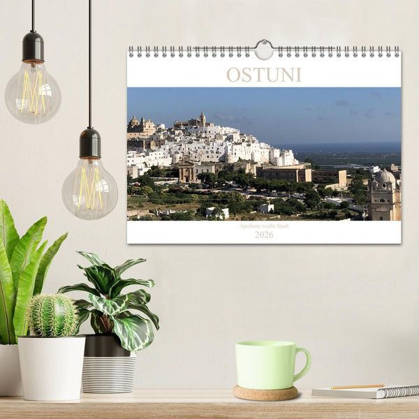 Produktbild: Ostuni - Apuliens wei&szlig;e Stadt (Wandkalender 2026 DIN A4 quer), CALVENDO Monatskalender