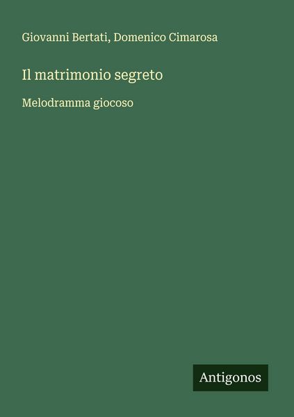 Produktbild: Il matrimonio segreto
