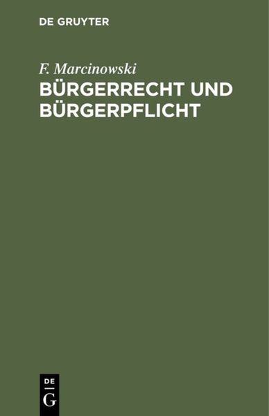 Produktbild: B&uuml;rgerrecht und B&uuml;rgerpflicht