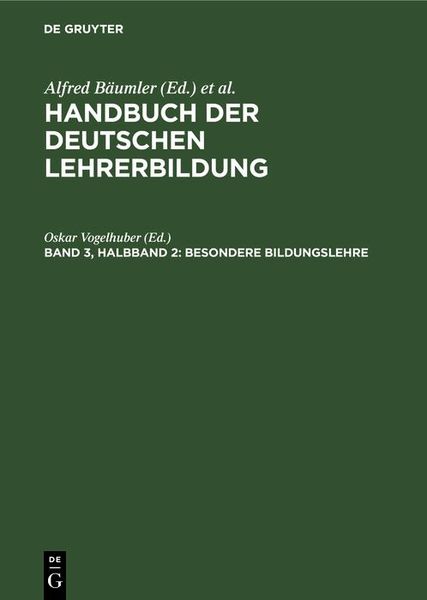 Produktbild: Besondere Bildungslehre