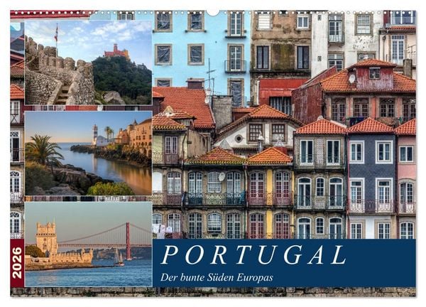 Produktbild: Portugal, der bunte S&uuml;den Europas (Wandkalender 2026 DIN A2 quer), CALVENDO Monatskalender