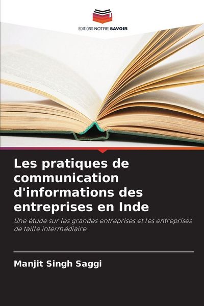 Produktbild: Les pratiques de communication d'informations des entreprises en Inde