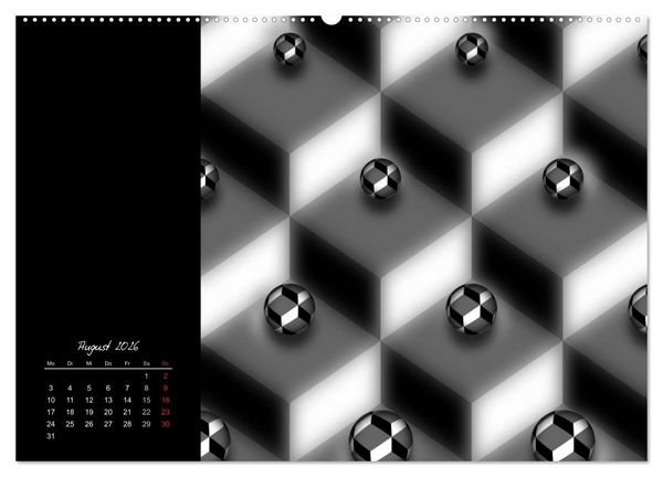 Produktbild: Schwarz trifft Wei&szlig; (Wandkalender 2026 DIN A2 quer), CALVENDO Monatskalender