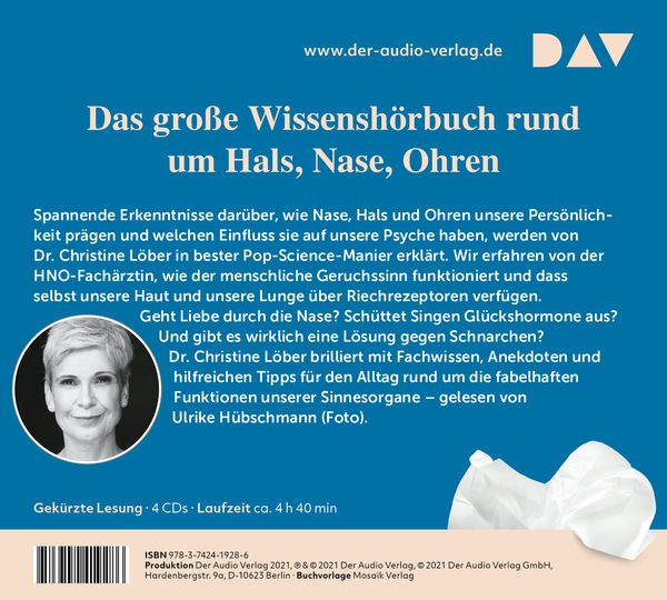 Produktbild: Immer der Nase nach. Wie Hals, Nase und Ohren uns im Leben lenken