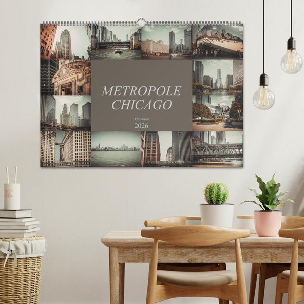 Produktbild: Metropole Chicago (Wandkalender 2026 DIN A2 quer), CALVENDO Monatskalender