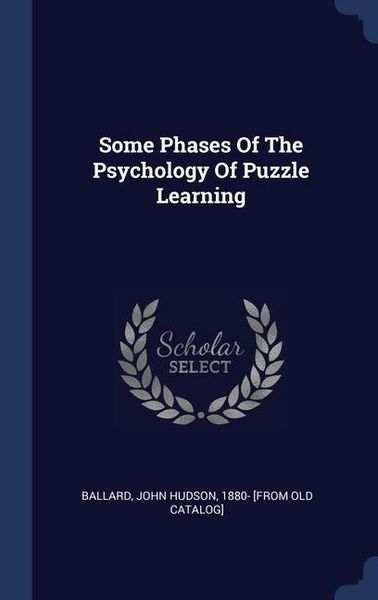 Produktbild: Some Phases Of The Psychology Of Puzzle Learning