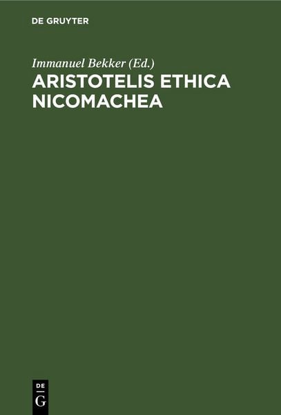 Produktbild: Aristotelis ethica nicomachea