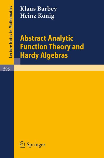 Produktbild: Abstract Analytic Function Theory and Hardy Algebras