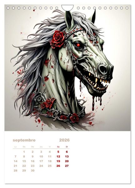 Produktbild: Marche des zombies (Calendrier mural 2026 DIN A4 horizontal), CALVENDO calendrier mensuel