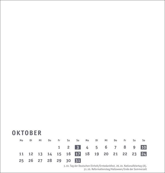 Produktbild: Premium-Bastelkalender wei&szlig; mittel 2027