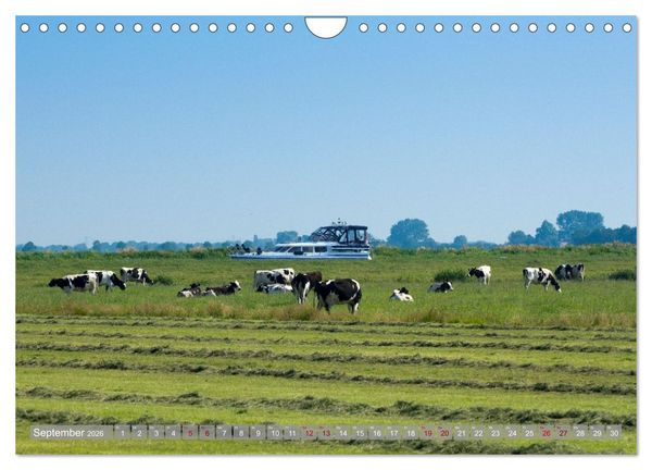Produktbild: Hausbooturlaub Niederlande - Friesland und Groningen (Wandkalender 2026 DIN A4 quer), CALVENDO Monatskalender
