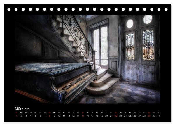 Produktbild: Lost Places - vergessene orte vergessener glanz (Tischkalender 2026 DIN A5 quer), CALVENDO Monatskalender