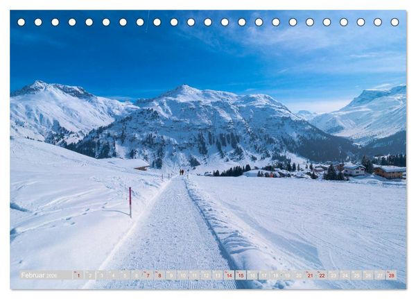 Produktbild: Lech am Arlberg - Winterzauber f&uuml;r das ganze Jahr (Tischkalender 2026 DIN A5 quer), CALVENDO Monatskalender