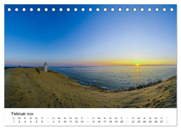 Produktbild: D&auml;nemark - Lyset Land (Tischkalender 2026 DIN A5 quer), CALVENDO Monatskalender