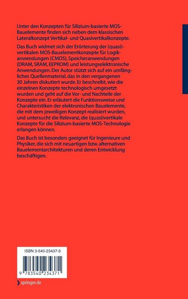 Produktbild: Konzepte siliziumbasierter MOS-Bauelemente
