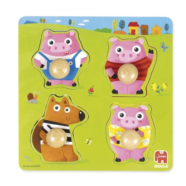 Produktbild: Goula - 3 kleine Schweinchen Puzzle