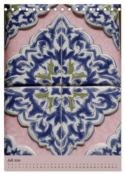 Produktbild: Portugiesischer Fliesen - Azulejos f&uuml;r Fliesenleger, Kunst- und Portugal-Liebhaber (Tischkalender 2026 DIN A5 hoch), CALVENDO Monatskalender