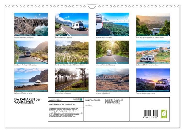 Produktbild: Die KANAREN per WOHNMOBIL (Wandkalender 2026 DIN A3 quer), CALVENDO Monatskalender