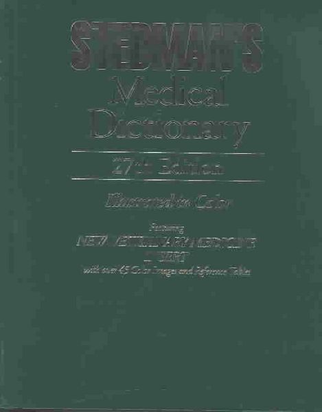 Produktbild: Stedman's Medical Dictionary, 27th Edition, Featuring New Veterinary Medicine Insert with Over 45 Images and Reference Tables