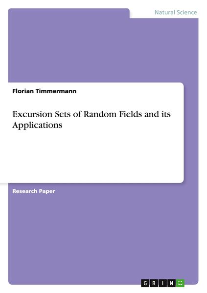 Produktbild: Excursion Sets of Random Fields and its Applications