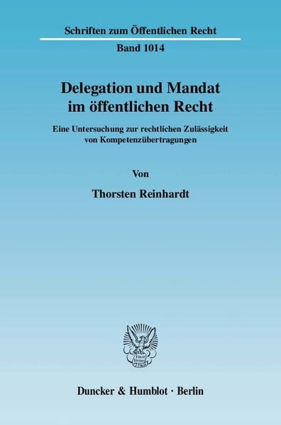 Produktbild: Delegation und Mandat im &ouml;ffentlichen Recht.