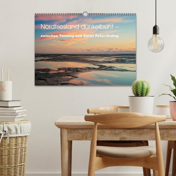 Produktbild: Nordfriesland dunkelbunt &ndash; zwischen T&ouml;nning und Sankt Peter-Ording (Wandkalender 2026 DIN A3 quer), CALVENDO Monatskalender
