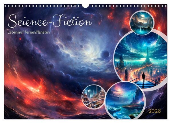 Produktbild: SCIENCE-FICTION Leben auf fernen Planeten (Wandkalender 2026 DIN A3 quer), CALVENDO Monatskalender