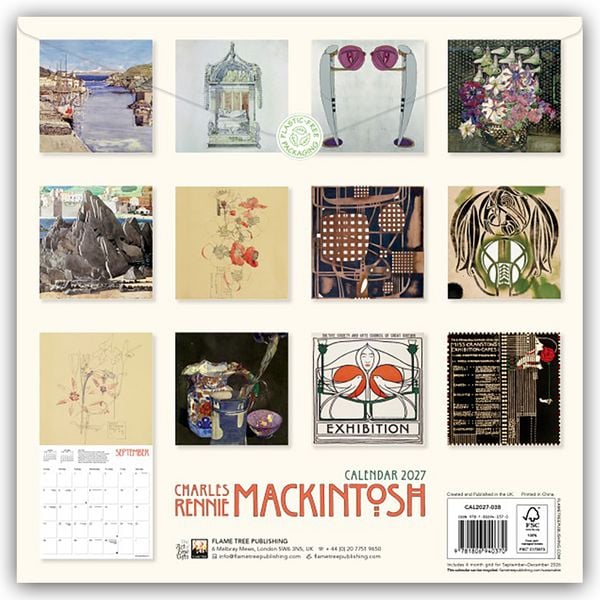 Produktbild: Charles Rennie Mackintosh 2027 &ndash; Original Flame Tree Publishing-Kalender [Kalender]