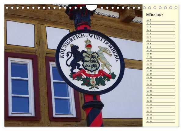 Produktbild: Unterwegs in Waiblingen (Wandkalender 2027 DIN A4 quer), CALVENDO Monatskalender
