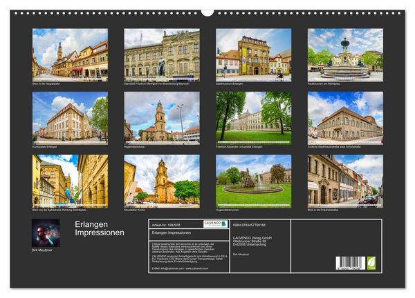 Produktbild: Erlangen Impressionen (Wandkalender 2026 DIN A2 quer), CALVENDO Monatskalender